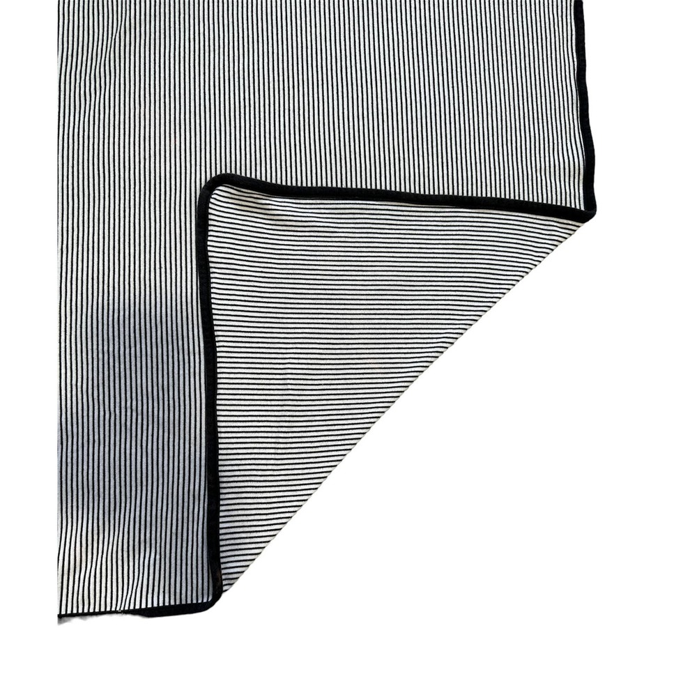 Just One You Carters Black White Striped Jersey Baby Security Lovey Blanket